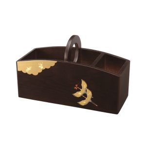 画像: 木製 リモコンラック 金雲昇鶴