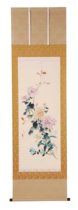 画像: 　菊と百合 間野春園筆