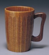 画像: 木製 ビールカップ 亀甲
